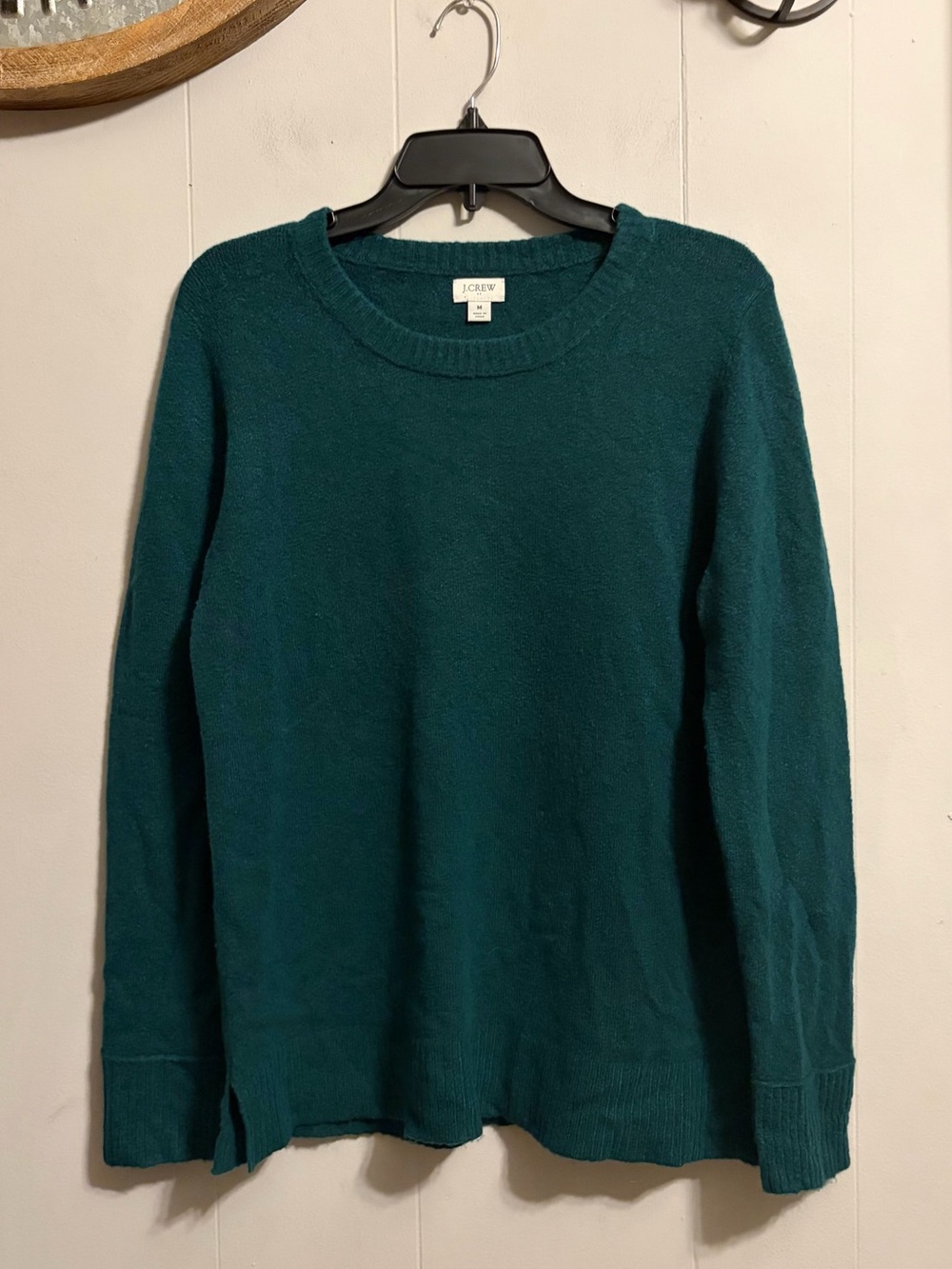 J. Crew Women's Crewneck Sweater in Teal Green